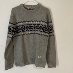 Penfield Gray Nordic Pattern Crewneck Sweater